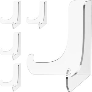 oem/odm 5 pack acrylic display stand, plate stand for display, clear easel stand, display holder for card, frame, picture, magazine, book, cd, phone (small/ 3 inch) wholesale supplier & factory