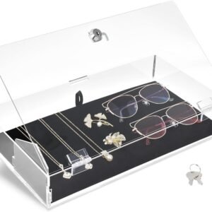 oem/odm mooca lockable acrylic display cases for collectibles with a luxurious removable pad, ideal for showcasing collectibles, watches, jewelry, eyewear, and knives wholesale supplier & factory