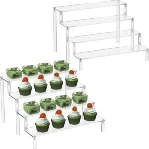 oem/odm acrylic display risers,perfume organizer,display riser,cupcake display stand steps, organizer shelf stand for figures, dessert, cosmetics, lotion, cream and cologne organizer wholesale supplier & factory