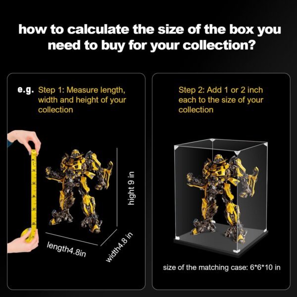 oem/odm acrylic display case for collectibles assemble clear acrylic display box for lego alternative glass case for display figures doll toys home storage(8x8x12 inch, 20x20x30 cm) wholesale supplier & factory