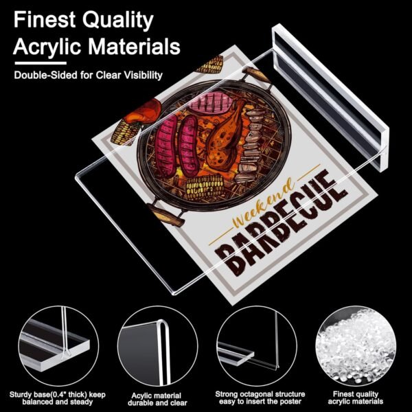 oem/odm acrylic sign holder 8.5 x 11 inch 3 pack, clear display sign stand for store sign holders, vertical double acrylic stands, vendor booth display items wholesale supplier & factory