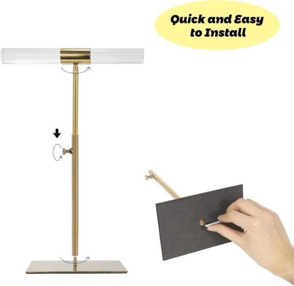 oem/odm acrylic jewelry towers - stainless steel long necklace stand, adjustable height tabletop jewelry organizer for home & boutique wholesale supplier & factory