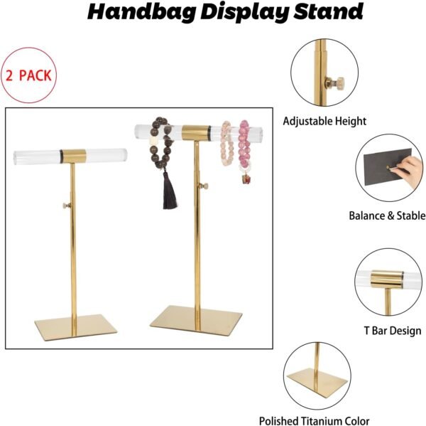 oem/odm acrylic jewelry towers - stainless steel long necklace stand, adjustable height tabletop jewelry organizer for home & boutique wholesale supplier & factory