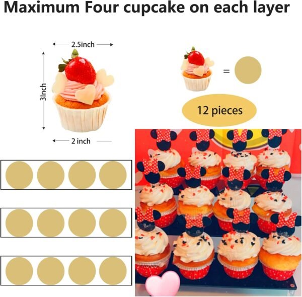 oem/odm azeam acrylic riser, black display risers stand large collection organizer shelf for cupcake food desserts holder cosmetic products tabletop use and more (12 x 8 x 6 inch) (2 packs black) wholesale supplier & factory