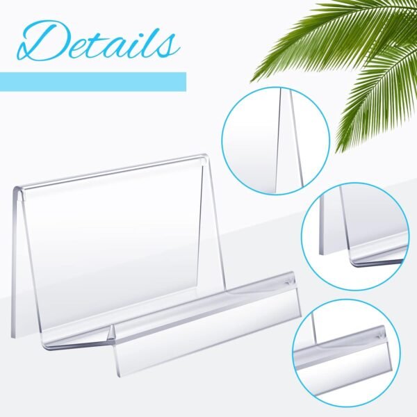 oem/odm qunclay clear acrylic purse display stand wallet stand glasses holder and card holder clutches organizer for bag phone cards cosmetic store business, 5.5 x 3.3 x 3 inches (10 pcs) wholesale supplier & factory