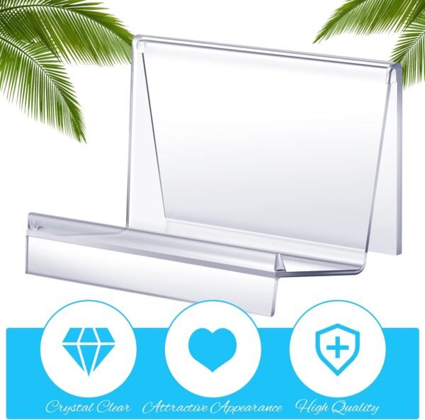 oem/odm qunclay clear acrylic purse display stand wallet stand glasses holder and card holder clutches organizer for bag phone cards cosmetic store business, 5.5 x 3.3 x 3 inches (10 pcs) wholesale supplier & factory