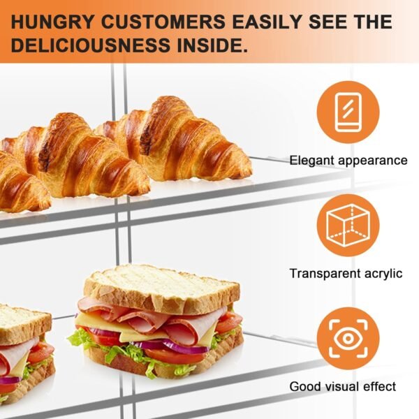 oem/odm acrylic display case 4 layer bakery pastry display case countertop dessert acrylic display shelf donut cookie display cabinet plastic case wholesale supplier & factory