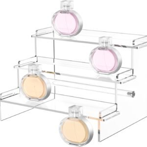 oem/odm acrylic risers display stands, 12'' perfume organizer, cupcake stand dessert holder, tiered clear riser display shelf, cologne organizers acrylic shelves compatible with funko pops, action figures wholesale supplier & factory