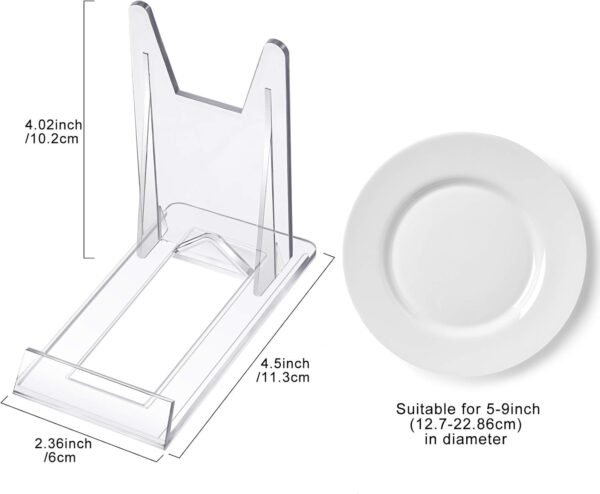 oem/odm zonon acrylic plate stands plastic display holders picture plate holders clear mini easels stands to display pictures for home office supplies festival party decoration(10 pieces) wholesale supplier & factory