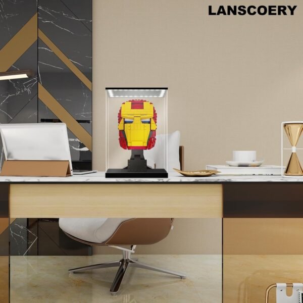Lanscoery, vitrine en acrylique transparent OEM/ODM avec éclairage LED, vitrine et boîte de présentation, anti-poussière avec protection UV, parfaite pour les figurines de collection - Fournisseur en gros et usine 9,8 x 9,8 x 13,8 pouces