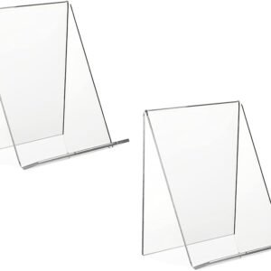 oem/odm 2 pieces acrylic tablet holder book stand acrylic display easel acrylic book easel for displaying pictures, books, notebooks, music sheets(transparent) wholesale supplier & factory