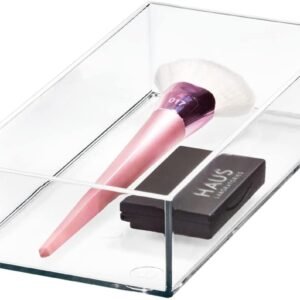 oem/odm idesign the sarah tanno collection plastic cosmetic drawer organizer, 4" x 8" x 2", clear wholesale supplier & factory