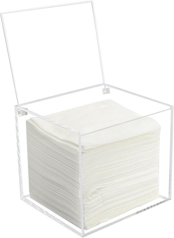 oem/odm disposable face towel storage box compatible with facial towel xl, acrylic disposable face towelette holder container, clear wholesale supplier & factory