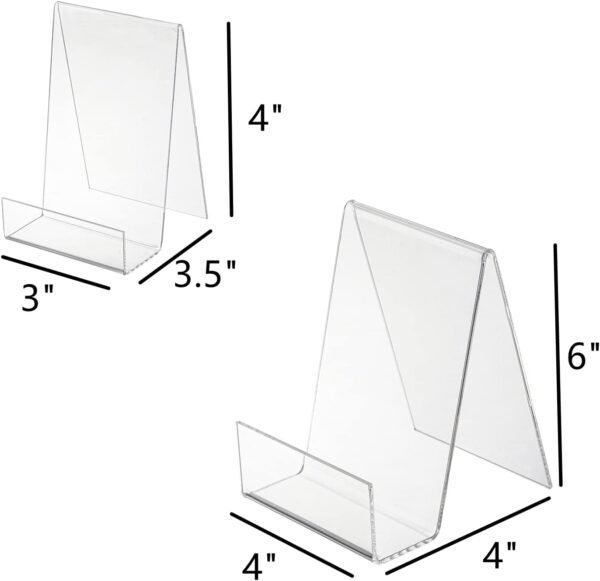 oem/odm dicunoy 10pcs acrylic book stands, clear display easel, art display holder for picture album, brochure, paperbacks on tabletop, shelves, classroom, library, store wholesale supplier & factory