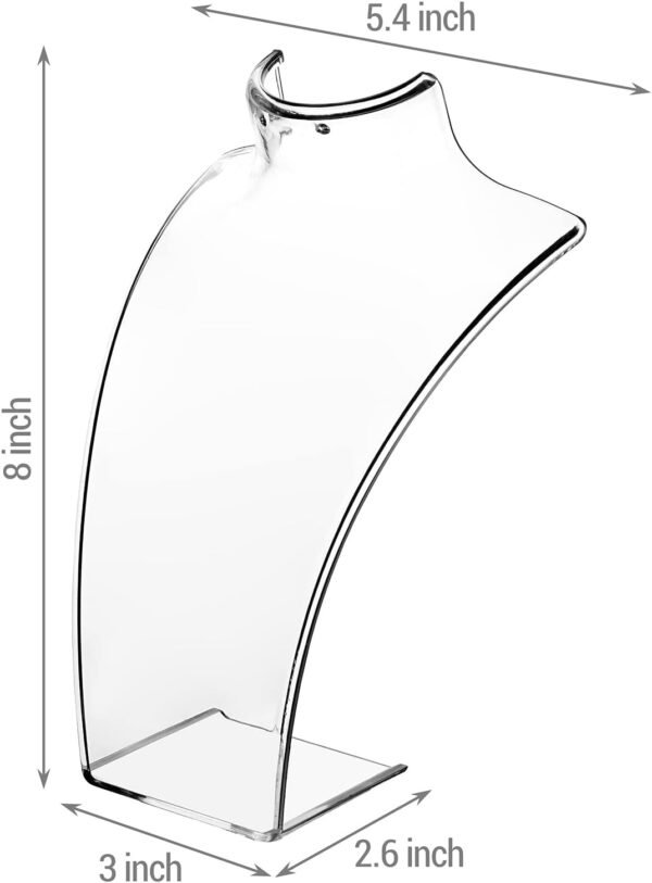 oem/odm mygift premium clear acrylic necklace bust and earring display stand - countertop 3d jewelry holder, set of 6 wholesale supplier & factory