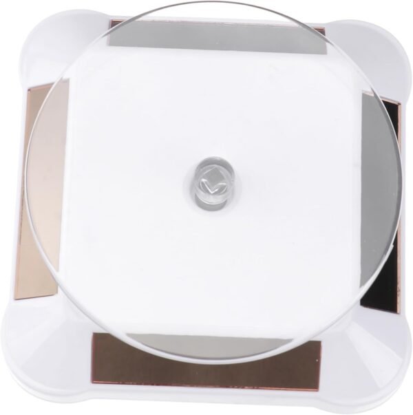 oem/odm solar rotating display stand for jewelry watches mobiles digital cameras white no battery easy to carry abs material wholesale supplier & factory