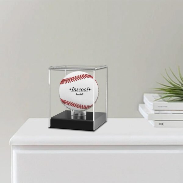 oem/odm acrylic baseball display case, uv protected clear display cube, memorabilia baseball case (rounded base) wholesale supplier & factory