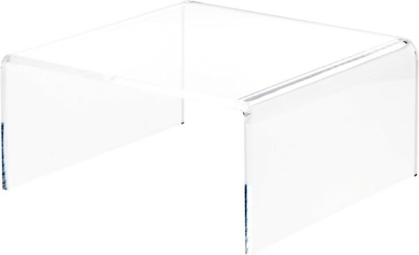 oem/odm plymor clear acrylic short square display riser, 6" h x 12" w x 12" d (3/8" thick) wholesale supplier & factory