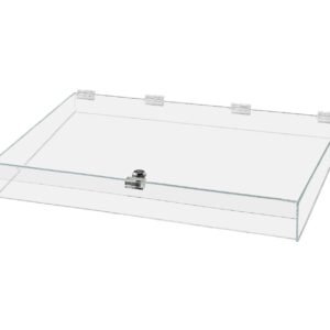 oem/odm acrylic locking display case with keys 24" x 18" x 3.75" clear rectangular countertop tray with lid for artifacts antiques collectibles jewelry currency and coins by marketing holders wholesale supplier & factory