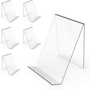oem/odm 6 pack acrylic book stand, clear book display easel, acrylic book stand holder for displaying comic books, albums, newspaper, magazines, cds, etc wholesale supplier & factory
