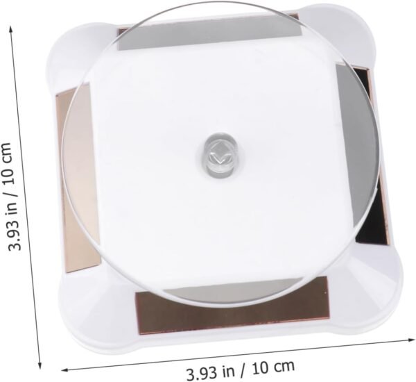 oem/odm solar rotating display stand for jewelry watches mobiles digital cameras white no battery easy to carry abs material wholesale supplier & factory