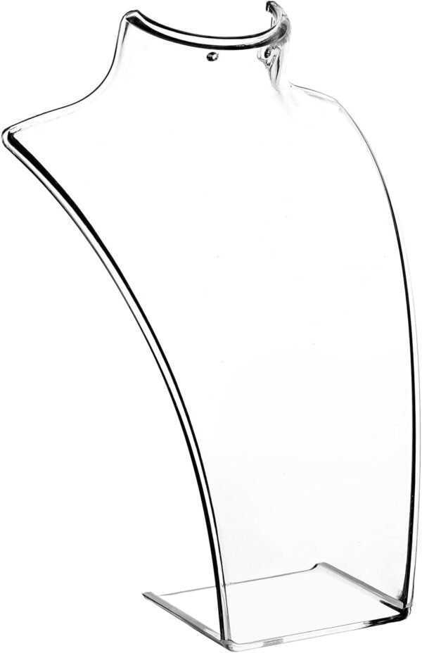 oem/odm mygift premium clear acrylic necklace bust and earring display stand - countertop 3d jewelry holder, set of 6 wholesale supplier & factory