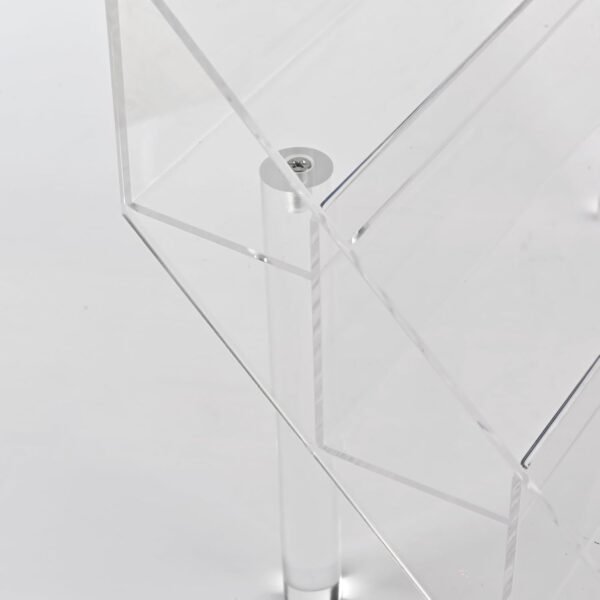 oem/odm pecmuikee greeting card display, 4 tiers clear acrylic sticker display stand for vendors retail, display photo stand for counter tabletop display supplies, 1 set wholesale supplier & factory