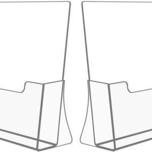 oem/odm niubee acrylic brochure holder 8.5 x 11 inches 2 pack, clear acrylic literature holder plastic flyer display stand, acrylic countertop organizer for magazine, pamphlet, booklets, menu, journals wholesale supplier & factory