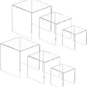 oem/odm niubee 2set acrylic risers display for funko pop figures,clear cake stands for candy dessert table decorations-5"x6"x7" wholesale supplier & factory