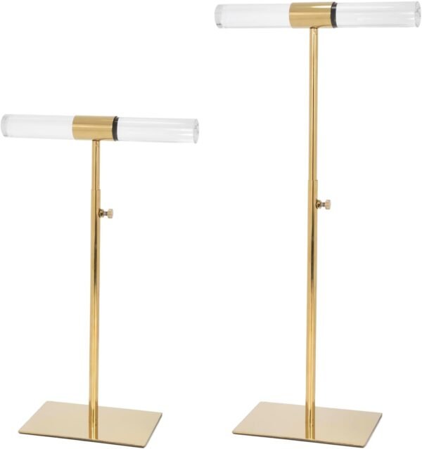 oem/odm acrylic jewelry towers - stainless steel long necklace stand, adjustable height tabletop jewelry organizer for home & boutique wholesale supplier & factory