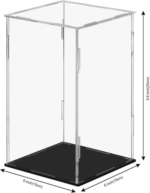 oem/odm display case 5.9x5.9x9.8inch,15x15x25cm for collectibles assemble clear acrylic box alternative glass case for display action figures home storage organizing toys wholesale supplier & factory