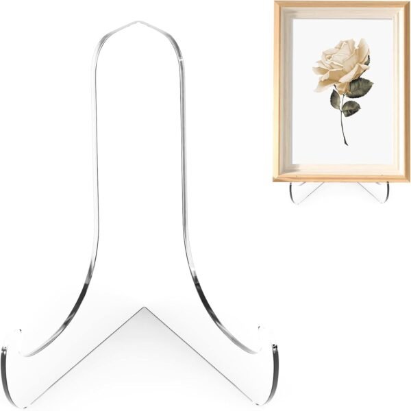 oem/odm boloyo 60-degree angle acrylic plate display stand , 3 inch 2pc clear acrylic display holder easel base for home office kitchen school art display wholesale supplier & factory