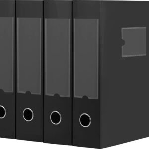 oem/odm hua jie a4 storage file boxes plastic archives cases with lid, file folder organizer document filing box for office,31×7.5×23.5 cm, black(pack of 4) wholesale supplier & factory