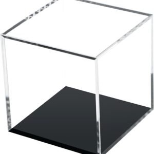 oem/odm clear acrylic boxes for collectibles display, removable countertop storage box cube organizer stand riser, dustproof protection showcase for crystals minerals slab fossil coral, 3x3x3inch wholesale supplier & factory