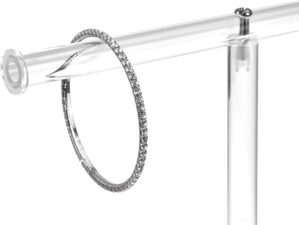 oem/odm mooca deluxe clear acrylic jewelry organizer, 2 tier t-bar bracelet holder, acrylic necklace holder, jewelry holder, jewelry organizer stand, premium quality with enhanced transparency wholesale supplier & factory