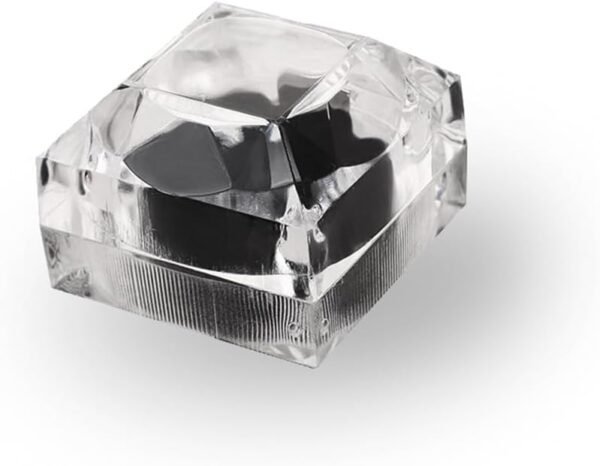 oem/odm thickened clear crystal ring gift boxes earrings jewelry storage box acrylic display organizer case for all kinds of ring earrings velvet insert black, 1.8"" x 1.8"" x 1.6"", transparent wholesale supplier & factory