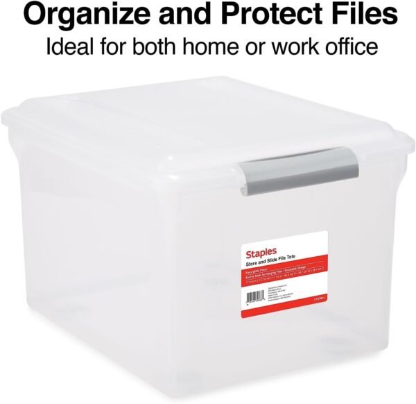 oem/odm staples store & slide hanging file box, latch lid, letter/legal size, clear wholesale supplier & factory