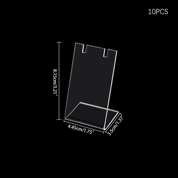 oem/odm ph pandahall 10pcs acrylic earring holder single pair l-shape jewelry displays stand earring organizer for jewelry dangling slant back display props show retail store marketing 1.3x1.7x3 inch wholesale supplier & factory