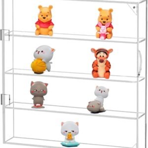 oem/odm acrylic display case clear showcase cabinet with door wall mounted collection shelf dustproof box organizer for mini toys , collections, stone, amiibo.suit for figures within 3.1 inch height wholesale supplier & factory