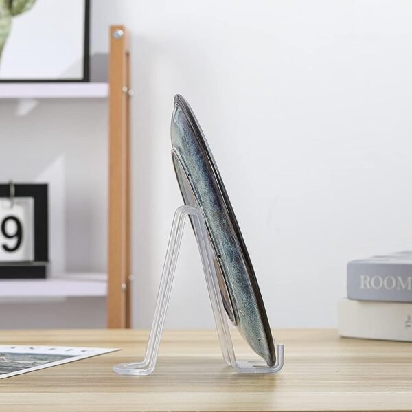 oem/odm plate stands for display - plastic easel stand plate holder display stand picture frame stand for pictures | photo|decorative plate |dish | tabletop art - 6 inch-clear wholesale supplier & factory