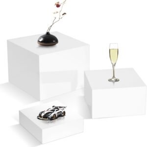 oem/odm gowing buffet risers, food display risers for party, white food risers for buffet dessert table, risers for display decorative for food, white acrylic boxes for food display, 3pcs 8''x9''x10'' wholesale supplier & factory