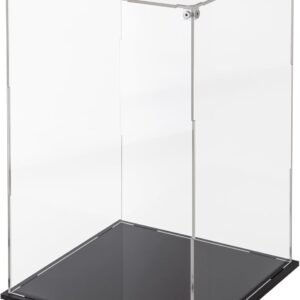 oem/odm cliselda acrylic display case for collectibles assemble, sturdy clear acrylic display box countertop box glass case, dustproof protection showcase for models figures(8x8x12in) wholesale supplier & factory