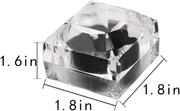 oem/odm thickened clear crystal ring gift boxes earrings jewelry storage box acrylic display organizer case for all kinds of ring earrings velvet insert black, 1.8"" x 1.8"" x 1.6"", transparent wholesale supplier & factory