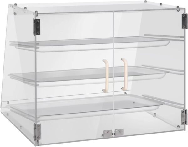 oem/odm ybsvo 3 tray commercial countertop bakery display case with rear doors - 21" x 17 3/4" x 16 1/2" wholesale supplier & factory