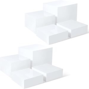 oem/odm set of 8 acrylic cube display box risers food buffet riser for table, retail showcase, catering, cakes, collectibles, toys, jewelry, cosmetics, crystal decor container, stackable nesting stands wholesale supplier & factory