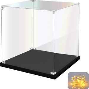 oem/odm acrylic display case for collectibles assemble clear acrylic display box for lego alternative glass case for showcasing figures doll toys home storage(8x8x8 inch, 20x20x20 cm) wholesale supplier & factory