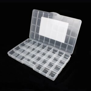 oem/odm 32 grids clear plastic organizer box, craft storage container for beads organizer, art diy, crafts jewelry storage, fishing tackles, rock collection, 1 pack wholesale supplier & factory