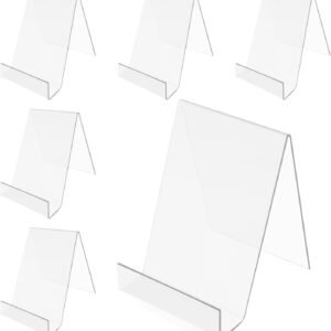 oem/odm acrylic book stand, clear display holder, pack of 6 easels for books, cards transparent wholesale supplier & factory