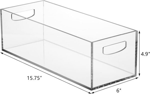 oem/odm frcctre 2 pack acrylic dvd/cd storage box, clear dvd holder case with handles, stackable storage container shelf organizer bin for cds, video games, blu-ray, books, home, office wholesale supplier & factory