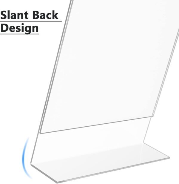 oem/odm maxgear 6 pack acrylic sign holder 8.5 x 11, plastic paper holder with vertical slanted back, picture photo frames display stand flyer and document organizer for office desktop use wholesale supplier & factory